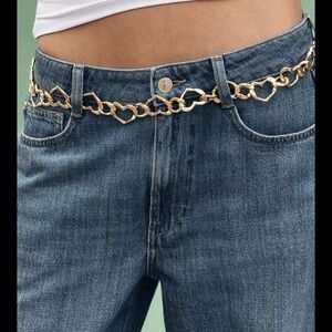 NWT ZARA HEART CHAIN BELT
